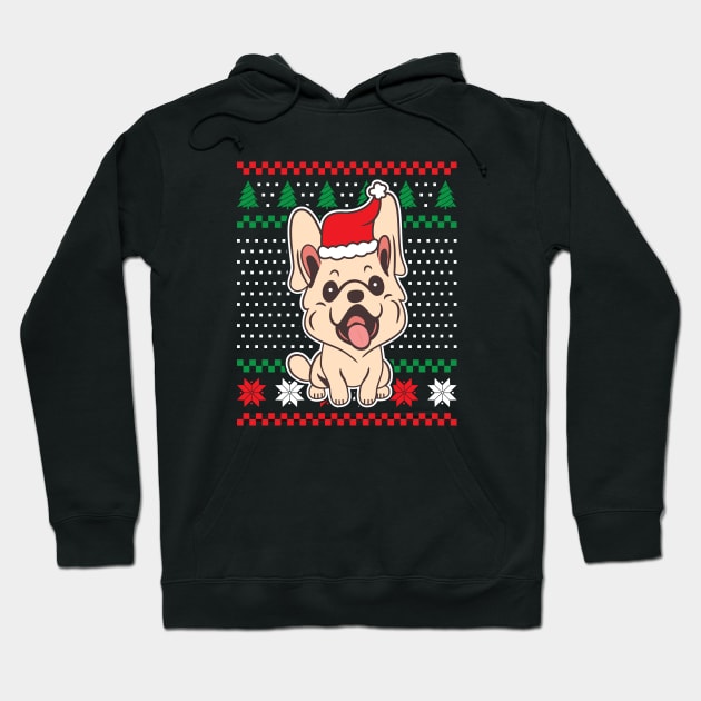 Ugly Christmas Sweaters Cute Puppy Hoodie by JS Arts